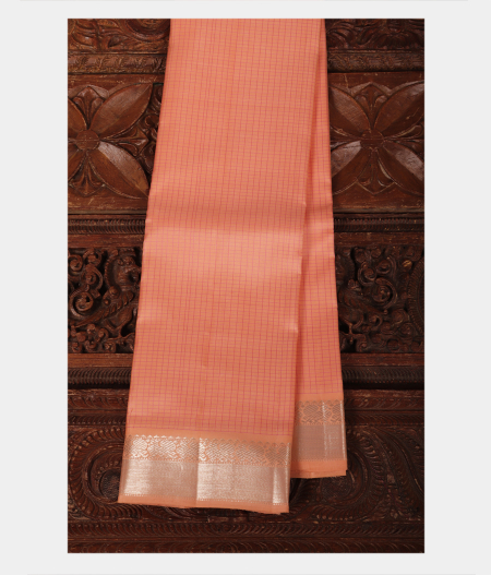 Peach Handwoven Kanjivaram Silk Saree T218216-image