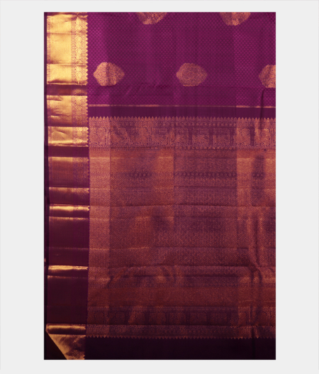 Purple Handwoven Kanjivaram Silk Saree T2181284