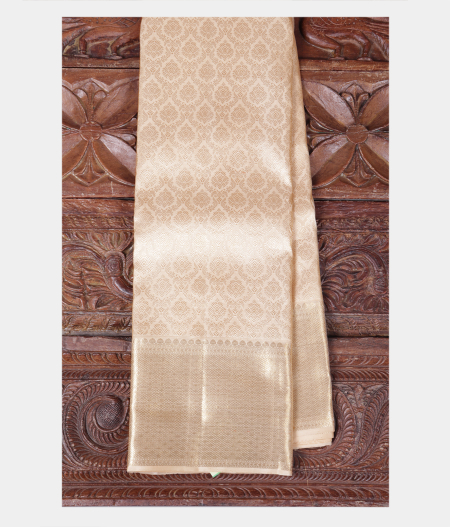 Beige Handwoven Kanjivaram Silk Saree T190208-image