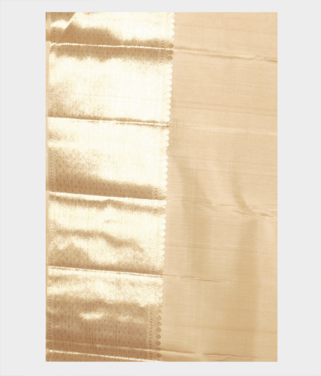 Beige Handwoven Kanjivaram Silk Saree T1902083