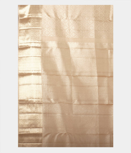 Beige Handwoven Kanjivaram Silk Saree T1902084