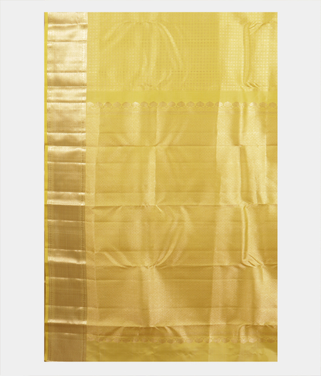 Greenish Yellow Handwoven Kanjivaram Silk Saree T2053304