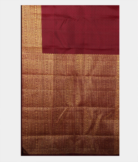 Maroon Handwoven Kanjivaram Silk Saree T2178414