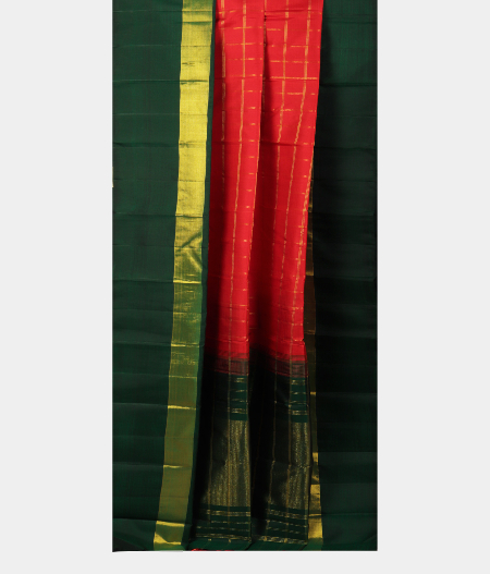 Red Handwoven Kanjivaram Silk Saree T2178742
