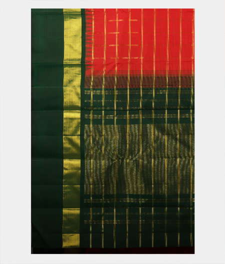 Red Handwoven Kanjivaram Silk Saree T2178744