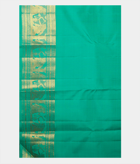  Dark Blue Handwoven Kanjivaram Silk Saree T2192433