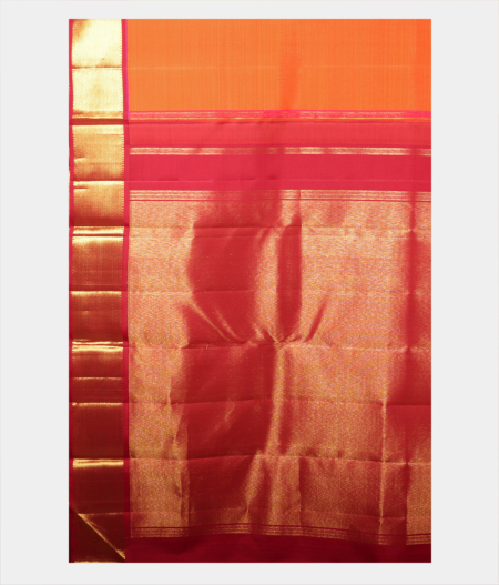 Orange Handwoven Kanjivaram Silk Saree T2195274