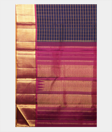 Purple Handwoven Kanjivaram Silk Saree T2128414