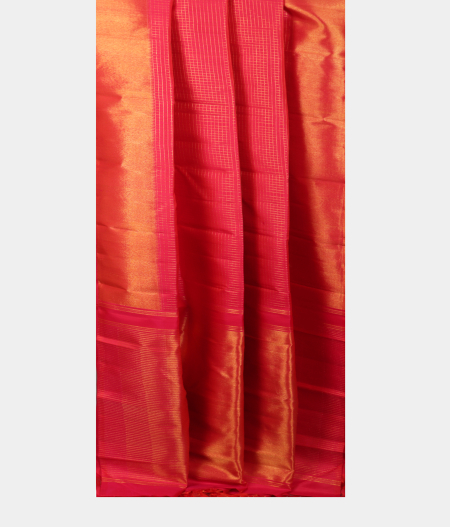 Pinkish Orange Handwoven Kanjivaram Silk Saree T2180542