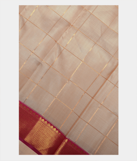 Beige Handwoven Kanjivaram Silk Saree T219662-image