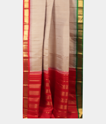 Beige Handwoven Kanjivaram Silk Saree T2102762