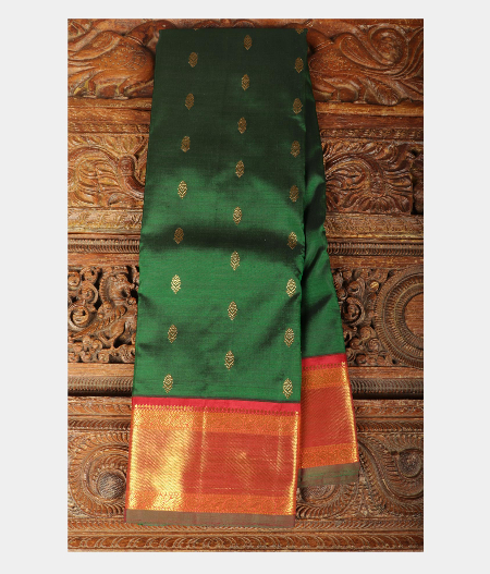Green Handwoven Kanjivaram Silk Saree T206097-image