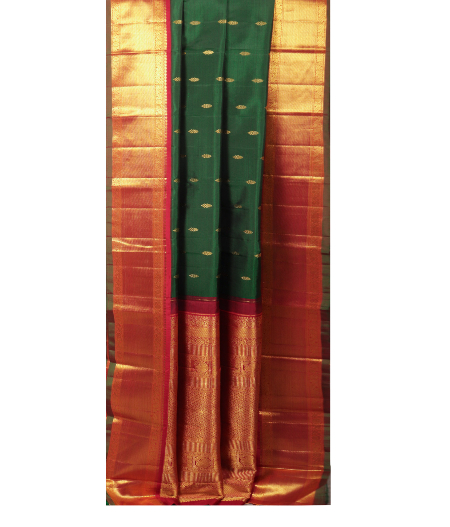 Green Handwoven Kanjivaram Silk Saree T2060972