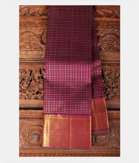 Purple Handwoven Kanjivaram Silk Saree T219363-image