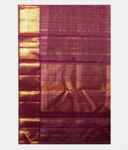 Purple Handwoven Kanjivaram Silk Saree T2193634