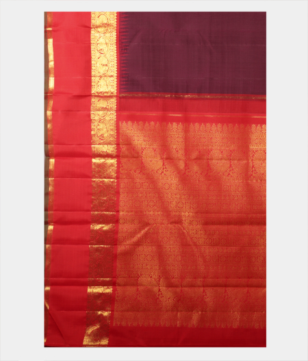 Maroon Handwoven Kanjivaram Silk Saree T2193854
