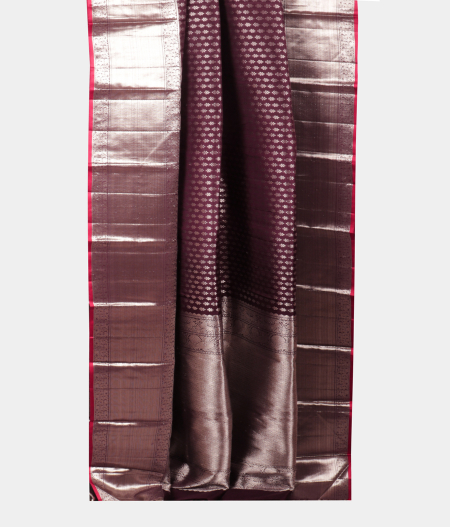 Wine Purple Handwoven Kanjivaram Silk Saree T1967152