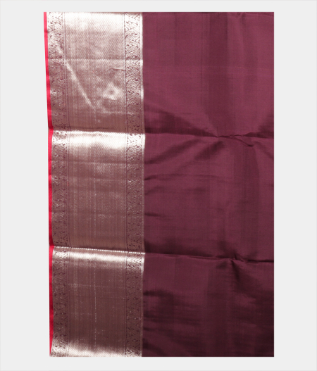 Wine Purple Handwoven Kanjivaram Silk Saree T1967153