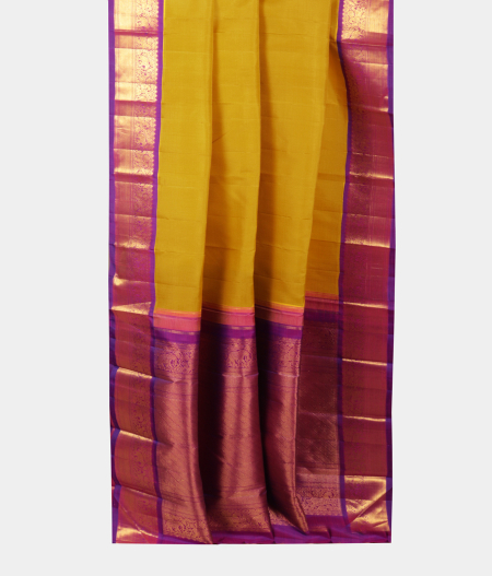 Yellowish Green Handwoven Kanjivaram Silk Saree T2194282