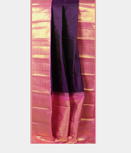 Purple Handwoven Kanjivaram Silk Saree T2193862