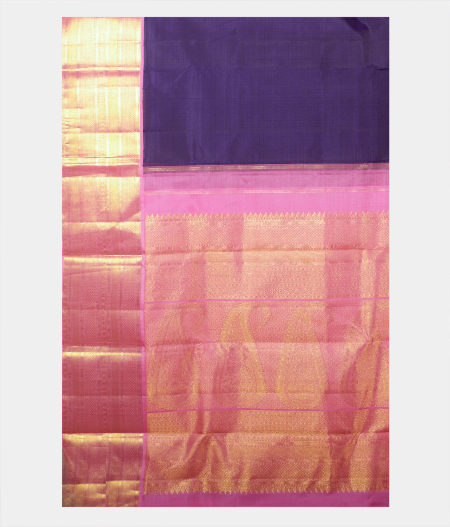 Purple Handwoven Kanjivaram Silk Saree T2193864
