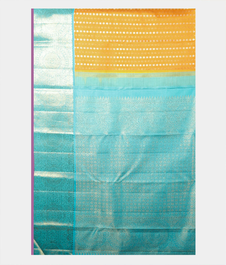 Yellow Handwoven Kanjivaram Silk Saree T1466634