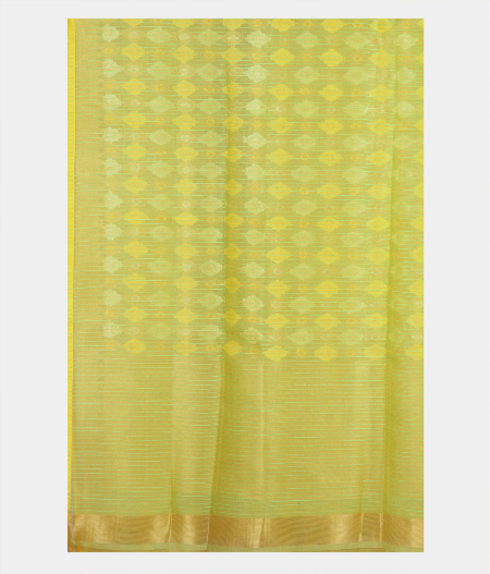 Light Green Woven Organza Saree T2095193
