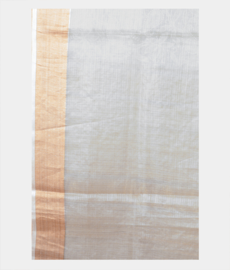 White Silk Kota Embroidery Saree T2194363