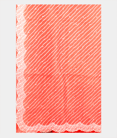 Orange Kora Organza Embroidery Saree T2138694