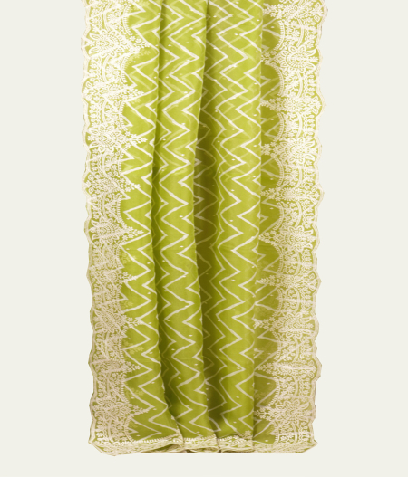 Green Kora Organza Embroidery Saree T2208712