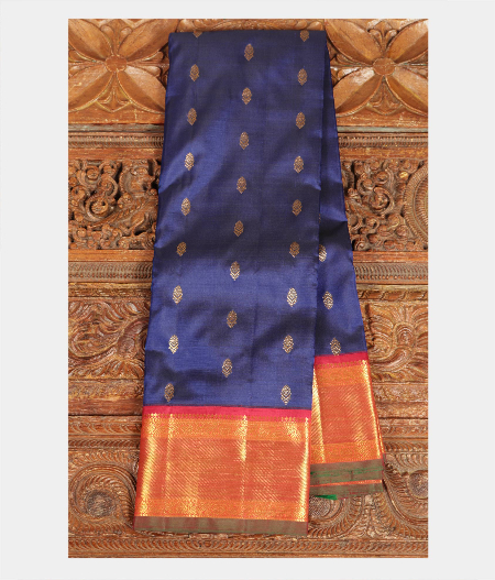 Blue Handwoven Kanjivaram Silk Saree T206098-image