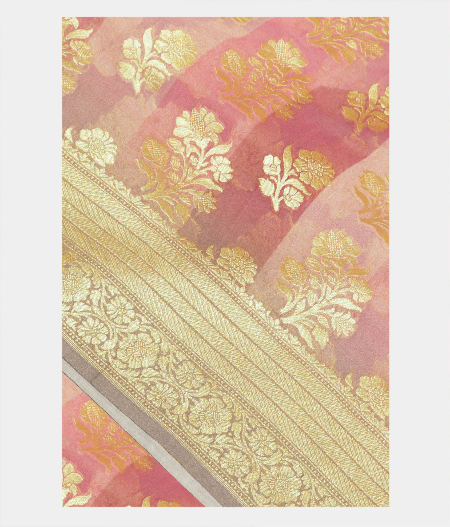 Mauve Pink Georgette Silk Saree T204458-image