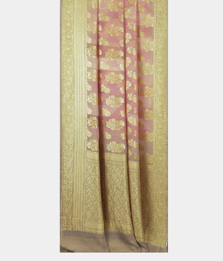 Mauve Pink Georgette Silk Saree T2044582