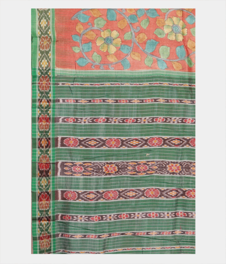 Rust Tussar Printed Saree T2197544