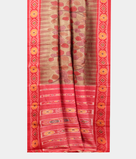 Beige Tussar Printed Saree T2197602
