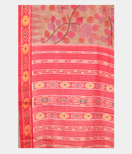Beige Tussar Printed Saree T2197604