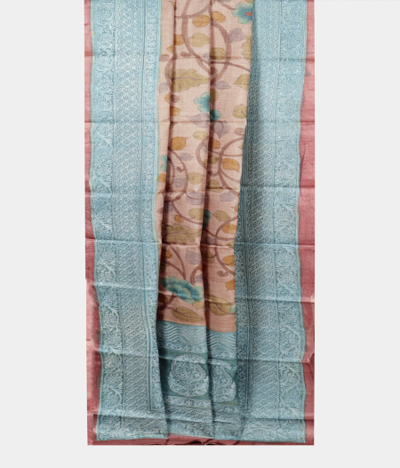 Beige Tussar Printed Saree T2186382