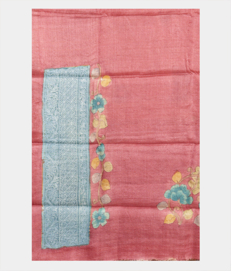 Beige Tussar Printed Saree T2186383