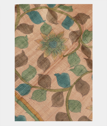 Beige Tussar Printed Saree T219779-image