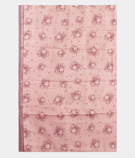 Light Burgundy Kora Organza Printed Saree T2183763