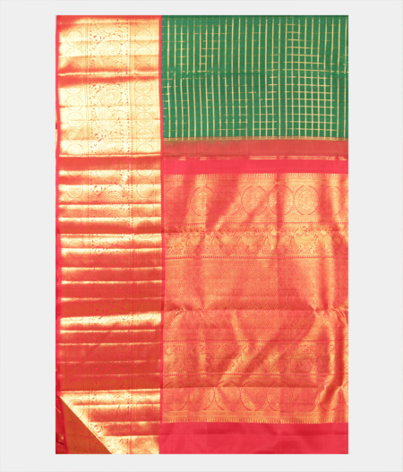 Green Handwoven Kanjivaram Silk Saree T2191414