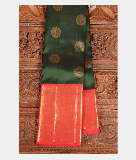 Green Handwoven Kanjivaram Silk Saree T217976-image