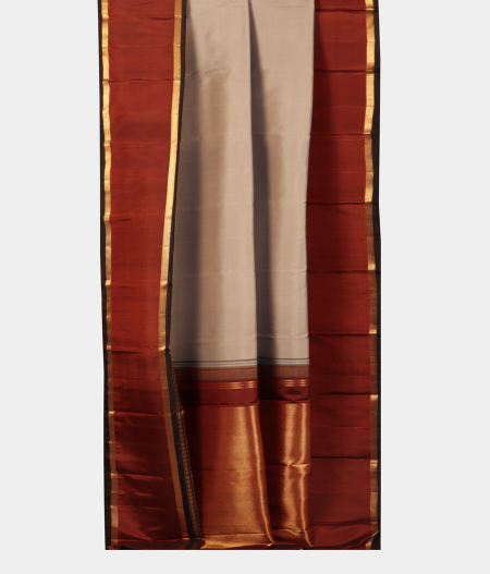 Beige Handwoven Kanjivaram Silk Saree T2132923