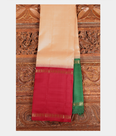 Beige Handwoven Kanjivaram Silk Saree T218220-image