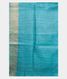 Teal Blue Tussar Printed Saree T2191943