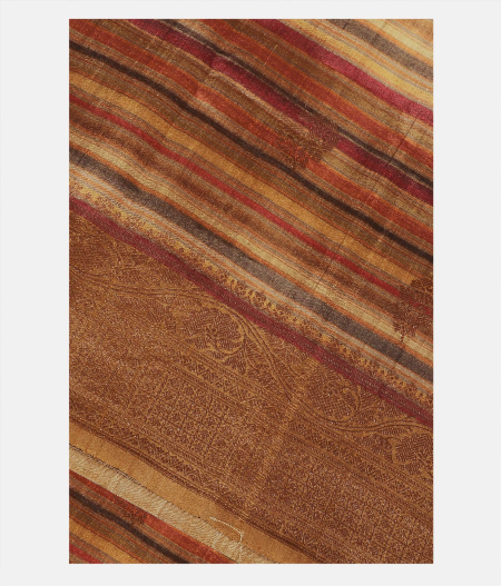 Yellow Tussar Printed Saree T222293-image