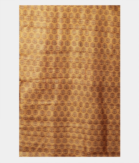 Yellow Tussar Printed Saree T2222933
