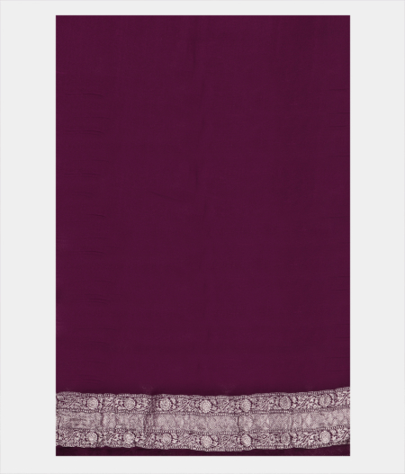 Purple Georgette Silk Saree T2224193