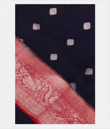 Blue Georgette Silk Saree T222447-image
