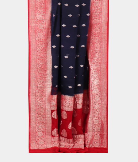 Blue Georgette Silk Saree T2224472